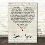 Eagles Lyin' Eyes Script Heart Decorative Wall Art Gift Song Lyric Print