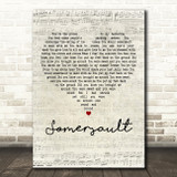 Zero 7 Somersault Script Heart Decorative Wall Art Gift Song Lyric Print