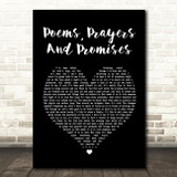 John Denver Poems, Prayers And Promises Black Heart Song Lyric Quote Print
