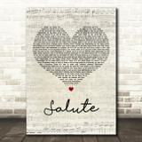 Little Mix Salute Script Heart Decorative Wall Art Gift Song Lyric Print