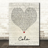 Lana Del Rey Cola Script Heart Decorative Wall Art Gift Song Lyric Print