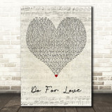 2Pac Do For Love Script Heart Decorative Wall Art Gift Song Lyric Print