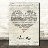 YUNGBLUD charity Script Heart Decorative Wall Art Gift Song Lyric Print