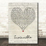 Tool Invincible Script Heart Decorative Wall Art Gift Song Lyric Print
