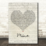 Glee Cast Mine Script Heart Decorative Wall Art Gift Song Lyric Print