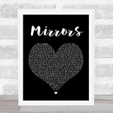 Justin Timberlake Mirrors Black Heart Song Lyric Quote Print