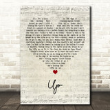 Sing Street Up Script Heart Decorative Wall Art Gift Song Lyric Print
