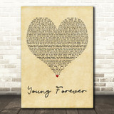 JAY-Z Featuring Mr. Hudson Young Forever Vintage Heart Decorative Wall Art Gift Song Lyric Print
