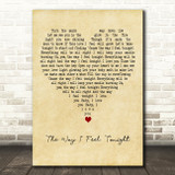 Bay City Rollers The Way I Feel Tonight Vintage Heart Decorative Wall Art Gift Song Lyric Print