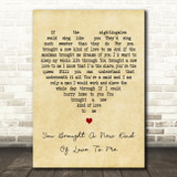 Frank Sinatra You Brought A New Kind Of Love To Me Vintage Heart Wall Art Gift Song Lyric Print
