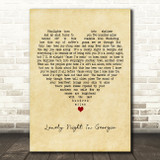 Marc Broussard Lonely Night In Georgia Vintage Heart Decorative Wall Art Gift Song Lyric Print