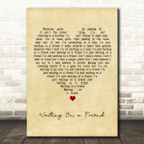 The Rolling Stones Waiting On a Friend Vintage Heart Decorative Wall Art Gift Song Lyric Print