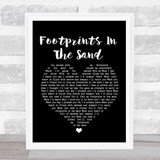 Leona Lewis Footprints In The Sand Black Heart Song Lyric Quote Print