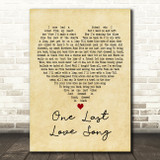 The Beautiful South One Last Love Song Vintage Heart Decorative Wall Art Gift Song Lyric Print