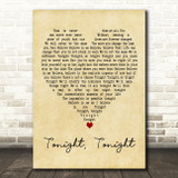 The Smashing Pumpkins Tonight, Tonight Vintage Heart Decorative Wall Art Gift Song Lyric Print