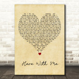 Marshmello Feat. CHVRCHES Here With Me Vintage Heart Decorative Wall Art Gift Song Lyric Print