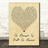 Luther Vandross A House Is Not A Home Vintage Heart Decorative Wall Art Gift Song Lyric Print