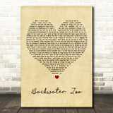 The Temperance Movement Backwater Zoo Vintage Heart Decorative Wall Art Gift Song Lyric Print