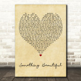 Robbie Williams Something Beautiful Vintage Heart Decorative Wall Art Gift Song Lyric Print