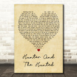 Simple Minds Hunter And The Hunted Vintage Heart Decorative Wall Art Gift Song Lyric Print
