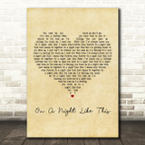Kylie Minogue On A Night Like This Vintage Heart Decorative Wall Art Gift Song Lyric Print
