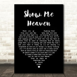 Maria McKee Show Me Heaven Black Heart Song Lyric Quote Print