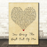 Michael Ball You Bring the Best Out of Me Vintage Heart Decorative Gift Song Lyric Print