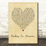 Plain White T's Radios In Heaven Vintage Heart Decorative Wall Art Gift Song Lyric Print