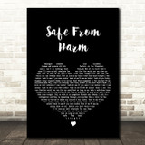 Massive Attack Safe From Harm Black Heart Song Lyric Quote Print