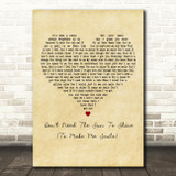Gabrielle Don't Need The Sun To Shine (To Make Me Smile) Vintage Heart Song Lyric Print