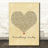 All Time Low Remembering Sunday Vintage Heart Decorative Wall Art Gift Song Lyric Print