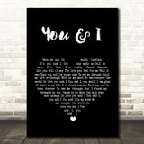 Michael Buble You And I Black Heart Song Lyric Quote Print