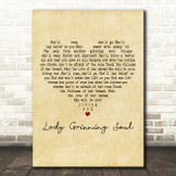 David Bowie Lady Grinning Soul Vintage Heart Decorative Wall Art Gift Song Lyric Print