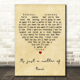 Brook Benton Its Just a Matter of Time Vintage Heart Decorative Gift Song Lyric Print