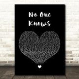 N-Dubz No One Knows Black Heart Song Lyric Quote Print