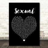 NEIKED Sexual Black Heart Song Lyric Quote Print