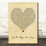 Rod Stewart Cant Stop Me Now Vintage Heart Decorative Wall Art Gift Song Lyric Print