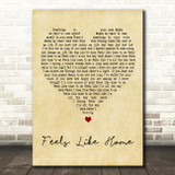 Bonnie Raitt Feels Like Home Vintage Heart Decorative Wall Art Gift Song Lyric Print