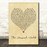 Kate Bush The Sensual World Vintage Heart Decorative Wall Art Gift Song Lyric Print