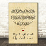 Bill Kenny My First And My Last Love Vintage Heart Decorative Gift Song Lyric Print