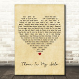 Eurythmics Thorn In My Side Vintage Heart Decorative Wall Art Gift Song Lyric Print