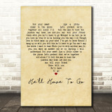 Jim Reeves He'll Have To Go Vintage Heart Decorative Wall Art Gift Song Lyric Print