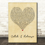 Matt Simons Catch & Release Vintage Heart Decorative Wall Art Gift Song Lyric Print