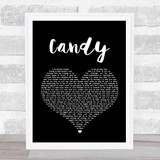Paolo Nutini Candy Black Heart Song Lyric Quote Print