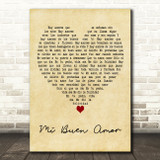 Gloria Estefan Mi Buen Amor Vintage Heart Decorative Wall Art Gift Song Lyric Print