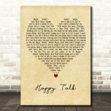 Captain Sensible Happy Talk Vintage Heart Decorative Wall Art Gift Song Lyric Print