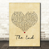 My Chemical Romance The End Vintage Heart Decorative Wall Art Gift Song Lyric Print