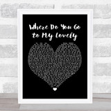 Peter Sarstedt Where Do You Go to My Lovely Black Heart Song Lyric Quote Print