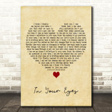 George Benson In Your Eyes Vintage Heart Decorative Wall Art Gift Song Lyric Print