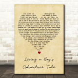 A-ha Living a Boy's Adventure Tale Vintage Heart Decorative Gift Song Lyric Print